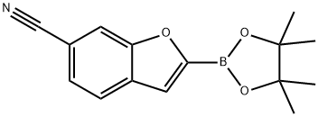 2-(4,4,5,5-Tetramethyl-1,3,2-dioxaborolan-2-yl)-6-benzofurancarbonitrile Structure