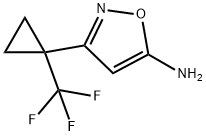 3-[1-(三氟甲基)环丙基]异噁唑-5-胺, 1428219-43-5, 结构式