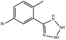 1H-Tetrazole, 5-(5-bromo-2-methylphenyl)-2,3-dihydro- Structure