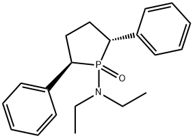 1-Phospholanamine, N,N-diethyl-2,5-diphenyl-, 1-oxide, (2R,5R)- Structure