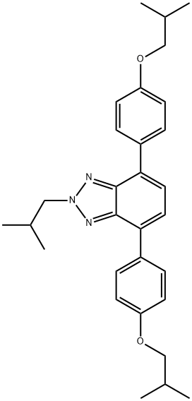2H-Benzotriazole, 4,7-bis[4-(2-methylpropoxy)phenyl]-2-(2-methylpropyl)- 化学構造式