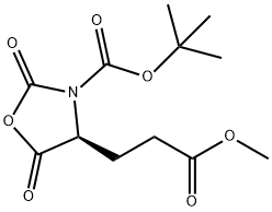 4-Oxazolidinepropanoic acid, 3-[(1,1-dimethylethoxy)carbonyl]-2,5-dioxo-, methyl ester, (4S)- Structure