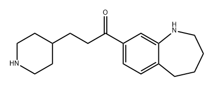 1-Propanone, 3-(4-piperidinyl)-1-(2,3,4,5-tetrahydro-1H-1-benzazepin-8-yl)- 化学構造式