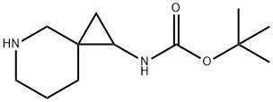 Carbamic acid, N-5-azaspiro[2.5]oct-1-yl-, 1,1-dimethylethyl ester Struktur