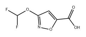 3-(二氟甲氧基)异噁唑-5-羧酸, 1428561-76-5, 结构式
