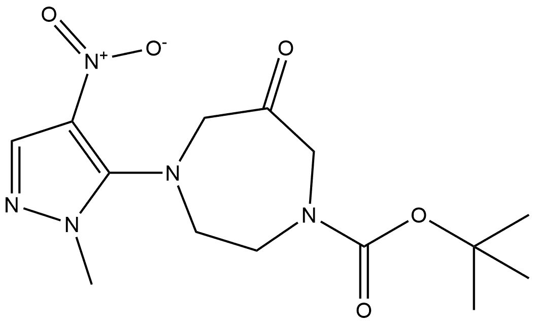 1H-1,4-Diazepine-1-carboxylic acid, hexahydro-4-(1-methyl-4-nitro-1H-pyrazol-5-yl)-6-oxo-, 1,1-dimethylethyl ester|