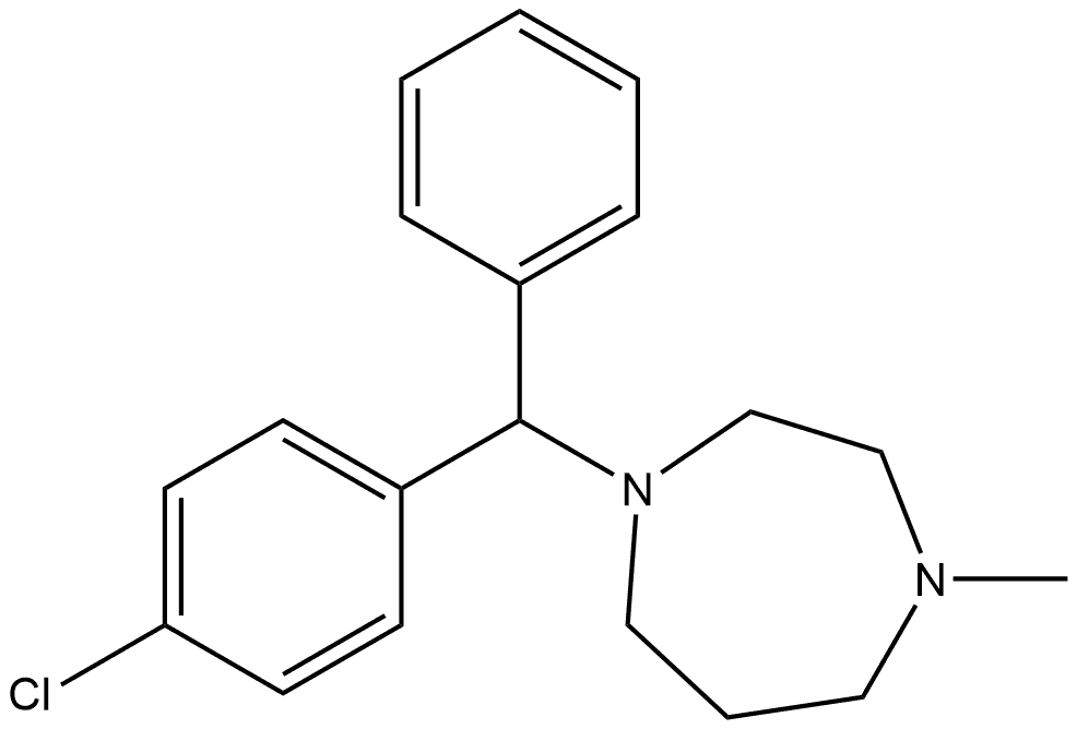 (+)-Homochlorcyclizine 化学構造式
