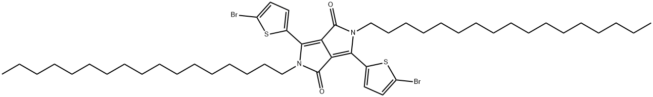 Pyrrolo[3,4-c]pyrrole-1,4-dione, 3,6-bis(5-bromo-2-thienyl)-2,5-diheptadecyl-2,5-dihydro- Structure