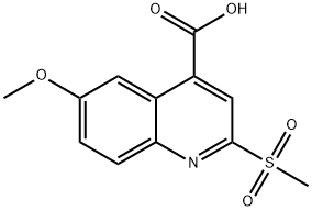 6-Methoxy-2-(methylsulfonyl)quinoline-4-carboxylic acid,142889-49-4,结构式