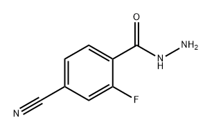 Benzoic acid, 4-cyano-2-fluoro-, hydrazide Struktur