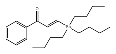 2-Propen-1-one, 1-phenyl-3-(tributylstannyl)-, (2E)-,142896-16-0,结构式