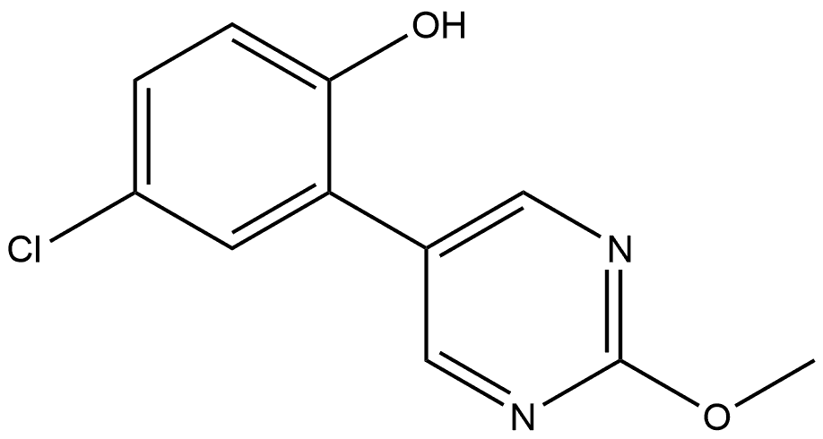 4-Chloro-2-(2-methoxy-5-pyrimidinyl)phenol 结构式