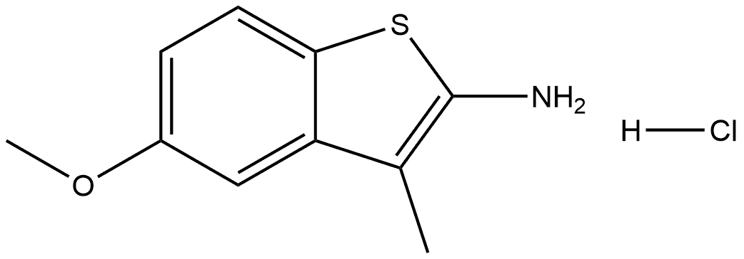 5-甲氧基-3-甲基苯并[B]噻吩-2-胺盐酸盐 结构式