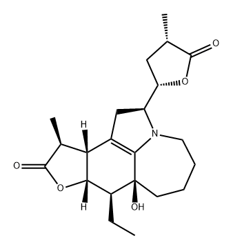 Furo[2,3-h]pyrrolo[3,2,1-jk][1]benzazepin-10(2H)-one, 8-ethyl-1,4,5,6,7,7a,8,8a,11,11a-decahydro-7a-hydroxy-11-methyl-2-[(2S,4S)-tetrahydro-4-methyl-5-oxo-2-furanyl]-, (2S,7aS,8S,8aR,11S,11aR)- (9CI) 化学構造式