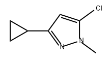 1H-Pyrazole, 5-chloro-3-cyclopropyl-1-methyl- Structure