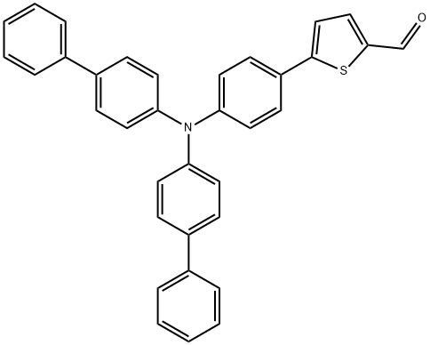 5-(4-(Bis([1,1'-biphenyl]-4-yl)amine)phenyl)thiophen-2-carbaldehyde Structure