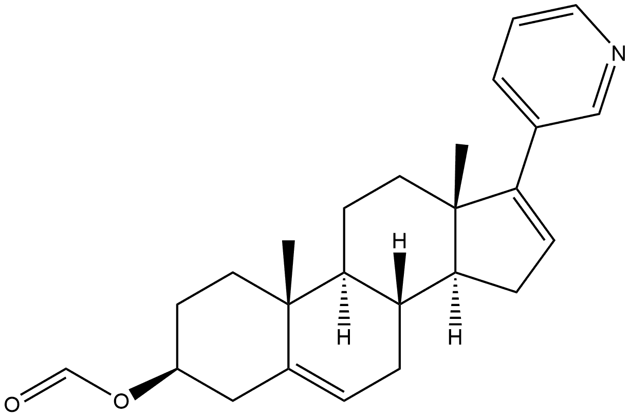 Androsta-5,16-dien-3-ol, 17-(3-pyridinyl)-, 3-formate, (3β)- Structure