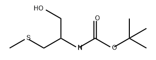 Carbamic acid, N-[1-(hydroxymethyl)-2-(methylthio)ethyl]-, 1,1-dimethylethyl ester 化学構造式