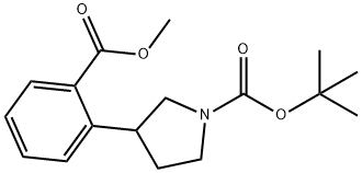 2-(1-BOC-3-吡咯烷基)苯甲酸甲酯,1430091-52-3,结构式