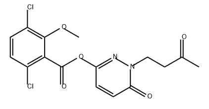 Benzoic acid, 3,6-dichloro-2-methoxy-, 1,6-dihydro-6-oxo-1-(3-oxobutyl)-3-pyridazinyl ester