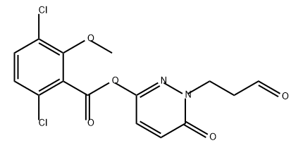 Benzoic acid, 3,6-dichloro-2-methoxy-, 1,6-dihydro-6-oxo-1-(3-oxopropyl)-3-pyridazinyl ester