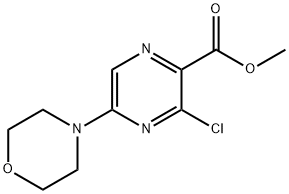 2-Pyrazinecarboxylic acid, 3-chloro-5-(4-morpholinyl)-, methyl ester 结构式