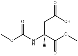L-Aspartic acid, N-(methoxycarbonyl)-2-methyl-, 1-methyl ester Structure