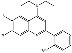 2-(2-Aminophenyl)-7-chloro-N,N-diethyl-6-fluoroquinolin-4-amine Structure