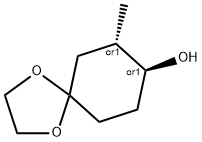 1,4-Dioxaspiro[4.5]decan-8-ol, 7-methyl-, (7S,8S)-rel- Struktur