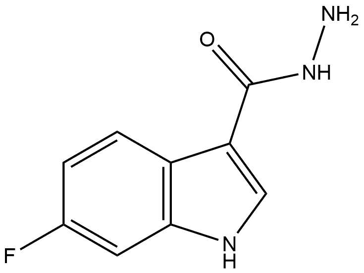 6-氟吲哚-3-甲酰肼 结构式