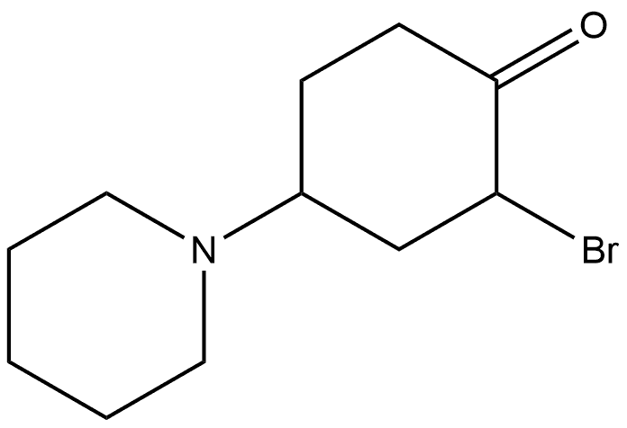2-bromo-4-(piperidin-1-yl)cyclohexan-1-one Struktur