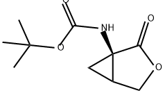 Carbamic acid, (2-oxo-3-oxabicyclo[3.1.0]hex-1-yl)-, 1,1-dimethylethyl ester, (1R)- (9CI),143169-45-3,结构式