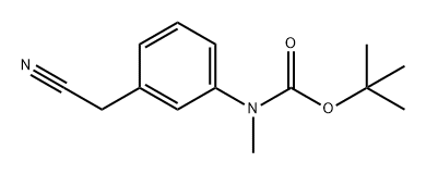 Carbamic acid, N-[3-(cyanomethyl)phenyl]-N-methyl-, 1,1-dimethylethyl ester Struktur