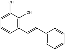 1,2-Benzenediol, 3-[(1E)-2-phenylethenyl]- Structure
