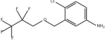 Benzenamine, 4-chloro-3-[(2,2,3,3,3-pentafluoropropoxy)methyl]- 化学構造式