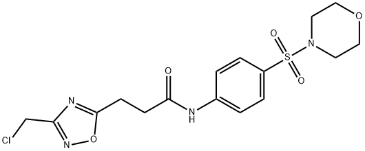 3-[3-(Chloromethyl)-1,2,4-oxadiazol-5-yl]-N-[4-(morpholin-4-ylsulfonyl)phenyl]propanamide,1432436-89-9,结构式