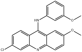 9-Acridinamine, 6-chloro-2-methoxy-N-(3-methoxyphenyl)- 化学構造式