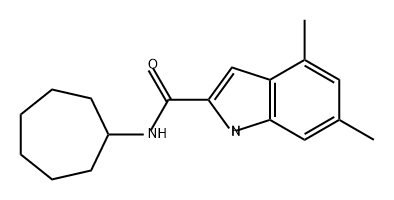 1H-Indole-2-carboxamide, N-cycloheptyl-4,6-dimethyl- Structure