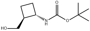 Carbamic acid, N-[(1S,2S)-2-(hydroxymethyl)cyclobutyl]-, 1,1-dimethylethyl ester Struktur