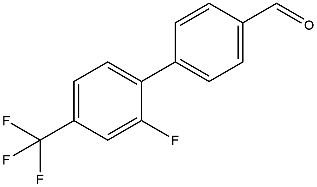 2'-Fluoro-4'-(trifluoromethyl)[1,1'-biphenyl]-4-carboxaldehyde Struktur