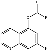 5-(Difluoromethoxy)-7-fluoroquinoline 化学構造式