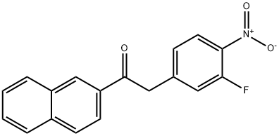 2-(3-Fluoro-4-nitrophenyl)-1-(naphthalen-2-yl)ethanone Struktur