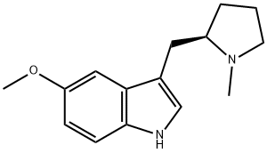 1H-Indole, 5-methoxy-3-[[(2R)-1-methyl-2-pyrrolidinyl]methyl]- Struktur