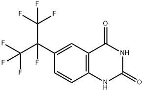 2,4(1H,3H)-Quinazolinedione, 6-[1,2,2,2-tetrafluoro-1-(trifluoromethyl)ethyl]- Structure