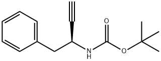 (S)-(1-苄基-2-丙炔基)氨基甲酸叔丁酯 结构式