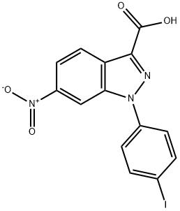 1-(4-Iodophenyl)-6-nitro-1H-indazole-3-carboxylic acid Structure