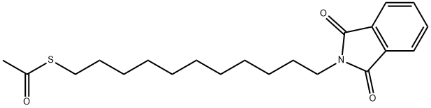 Ethanethioic acid, S-[11-(1,3-dihydro-1,3-dioxo-2H-isoindol-2-yl)undecyl] ester Struktur