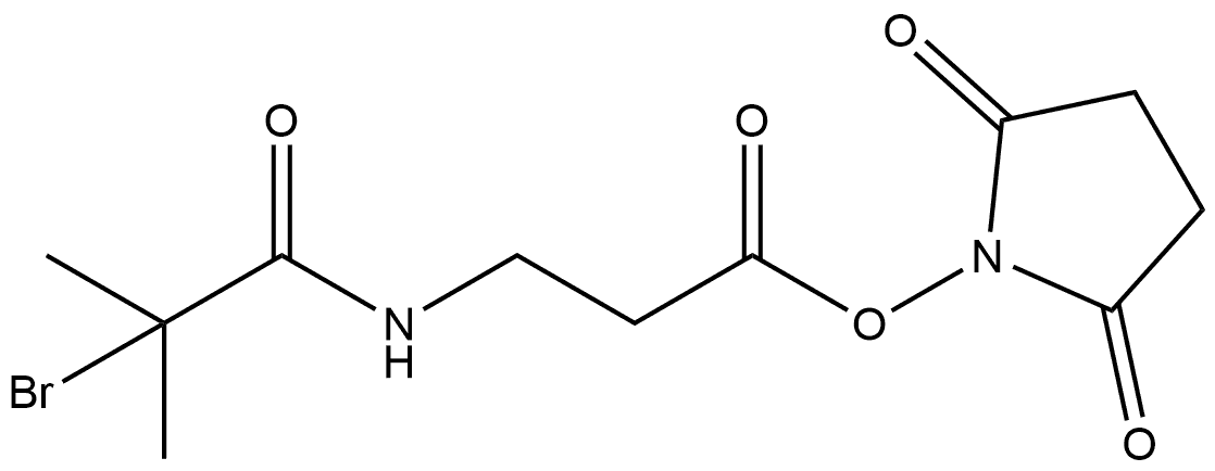β-Alanine, N-(2-bromo-2-methyl-1-oxopropyl)-, 2,5-dioxo-1-pyrrolidinyl ester Structure