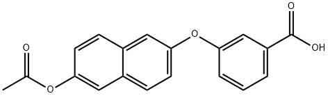 3-((6-Acetoxynaphthalen-2-yl)oxy)benzoic acid 结构式