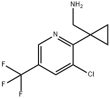 Cyclopropanemethanam?ine, 1-?[3-?chloro-?5-?(trifluoromethyl)?-?2-?pyridinyl]?- Struktur